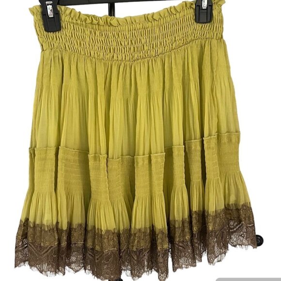 A'reve Womens Skirt Size M Fairycore Lace Sheer Smock Western Goblincore girly - Picture 2 of 7